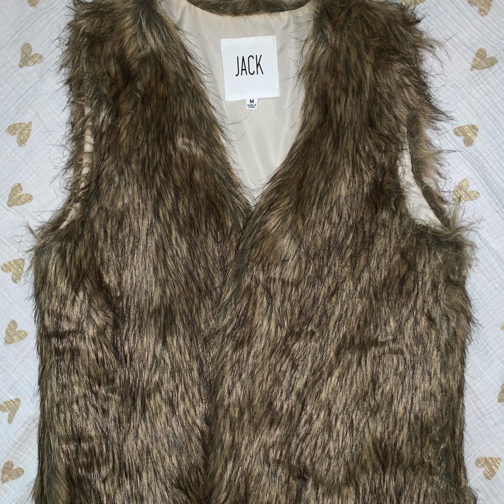 Faux fur vest